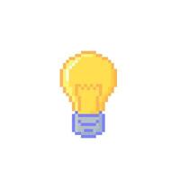 illustration vecteur graphique de ampoule dans pixel art style