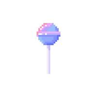 illustration vecteur graphique de lolipop dans pixel art style