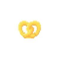 illustration vecteur graphique de bretzel dans pixel art style