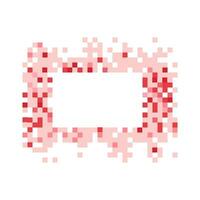 rouge pixel Cadre isolé sur blanc Contexte vecteur
