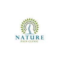 la nature douleur clinique logo conception vecteur