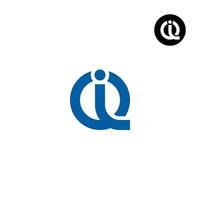 lettre iq qi monogramme logo conception vecteur