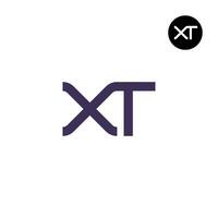 lettre xt monogramme logo conception vecteur