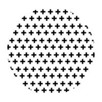 cercle demi-teinte abstrait à pois cercles rond icône. vecteur