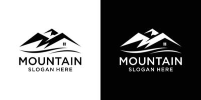 Montagne Accueil logo conception concept vecteur