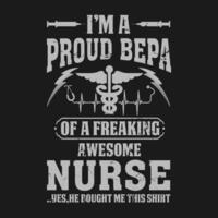 marrant je suis une fier bepa de une flipper impressionnant infirmière chemise infirmière bepa t chemise cadeau pour bepa vecteur