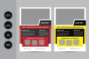 modèles de conception de flyer de réparation à domicile vecteur