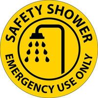 sécurité douche signe, sécurité douche - urgence utilisation seulement vecteur