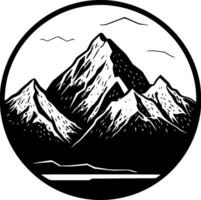 montagne, minimaliste et Facile silhouette - vecteur illustration