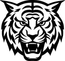 tigre, noir et blanc vecteur illustration