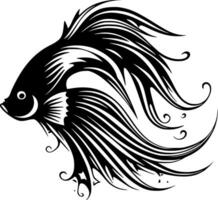 poisson, noir et blanc vecteur illustration