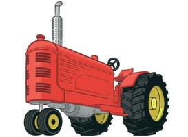 ferme tracteur biologique agriculture véhicule dessin animé vecteur