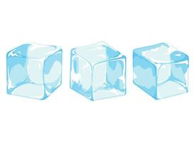 la glace cubes congelé l'eau cristal blocs vecteur