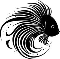 poisson, noir et blanc vecteur illustration