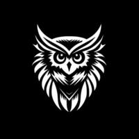 hibou - minimaliste et plat logo - vecteur illustration