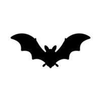 vecteur de vampire chauve-souris. silhouette effrayante de chauve-souris fantôme s'envolant pour sucer le sang à l'halloween.