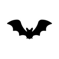 vecteur de vampire chauve-souris. silhouette effrayante de chauve-souris fantôme s'envolant pour sucer le sang à l'halloween.