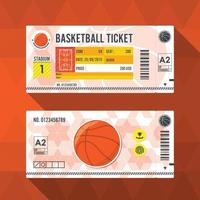 conception d'élément moderne de carte de billet de basket-ball. illustration vectorielle vecteur