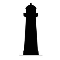 phare silhouette. phare bâtiment. vecteur illustration.