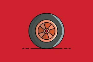 sport voiture roue pneu vecteur illustration.