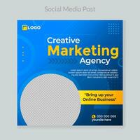 bannière de marketing d'entreprise numérique pour modèle de publication sur les médias sociaux vecteur