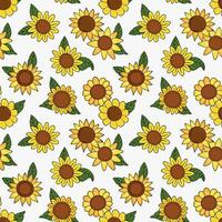 sans couture modèle avec tournesols. ensoleillé fleurs. conception pour tissu, textile, fond d'écran, emballage. vecteur