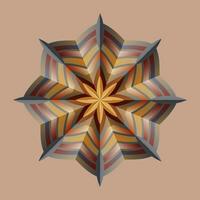 cette est une polygonal modèle. cette est une marron géométrique mandala. asiatique floral modèle. vecteur