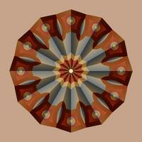 cette est une polygonal modèle. cette est une marron géométrique mandala. asiatique floral modèle. vecteur