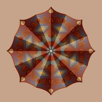 cette est une polygonal modèle. cette est une marron géométrique mandala. asiatique floral modèle. vecteur