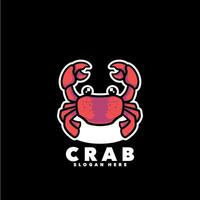 Crabe mascotte dessin animé vecteur