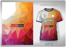 vecteur des sports chemise Contexte image.multi-faces à motifs verre, Orange rose modèle conception, illustration, textile Contexte pour des sports T-shirt, Football Jersey chemise