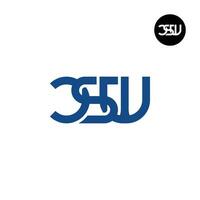 lettre csw monogramme logo conception vecteur