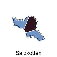 carte de salzkotten ville. vecteur carte de le allemand pays. vecteur illustration conception modèle
