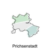vecteur carte de Prissensstadt coloré moderne contour conception, monde carte pays vecteur illustration conception modèle