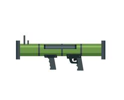bazooka. lance-roquettes. gros canon avec missile. équipement militaire. lance-grenades. dessin animé plat vecteur