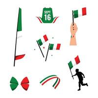 Mexique élément indépendance journée illustration conception vecteur
