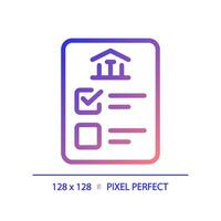 2d pixel parfait pente icône représentant vote, isolé vecteur illustration, élection symbole.