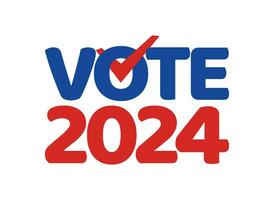 présidentiel 2024 élection an. Etats-Unis élection bannière attrayant à vote. affiche pour le uni États présidentiel élection dans 2024. vecteur