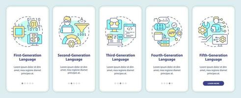 programmation Langue générations l'intégration mobile app filtrer. procédure pas à pas 5 pas modifiable graphique instructions avec linéaire concepts. interface utilisateur, ux, gui modèle vecteur