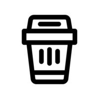poubelle ligne icône. vecteur icône pour votre site Internet, mobile, présentation, et logo conception.