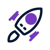 fusée duo Ton icône. vecteur icône pour votre site Internet, mobile, présentation, et logo conception.