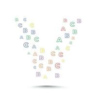 alphabet logo conception modèle avec abc des lettres vecteur