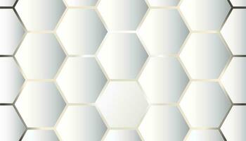 blanc et or hexagone modèle. abstrait sans couture blanc et or Couleur hexagone carrelage. hexagone géométrique surface. moderne blanc et gris hexagonal Contexte. luxe blanc modèle. vecteur illustration.