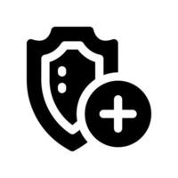 bouclier glyphe icône. vecteur icône pour votre site Internet, mobile, présentation, et logo conception.