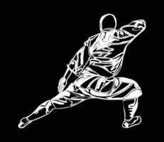 kung fu mouvement images, adapté pour tee-shirts, affiches, éducation et autres vecteur