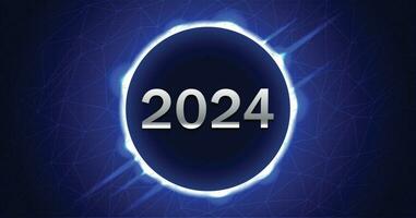 Nouveau année 2024 La technologie Contexte. vecteur