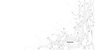 La technologie noir circuit diagramme concept. vecteur