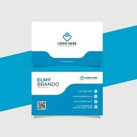 moderne entreprise identité affaires carte modèle avec logo placement bleu Couleur thème vecteur