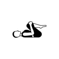 yoga pose icône. glyphe icône vecteur