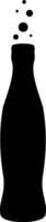 un soda bouteille boisson Cola icône, contour silhouette un soda bouteille boisson vecteur